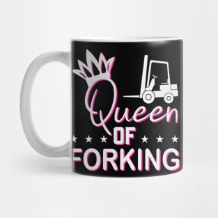 Queen Of The Forklift Funny Forklift Driver Woman Mug